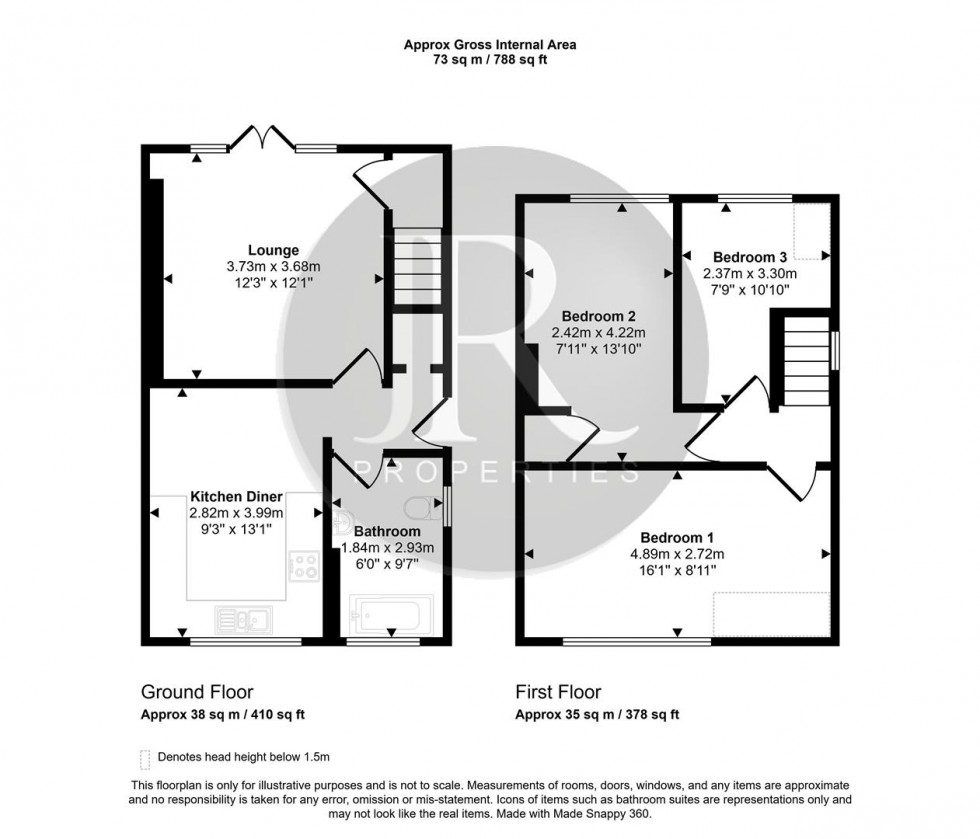 Floorplan for High Street, Colton