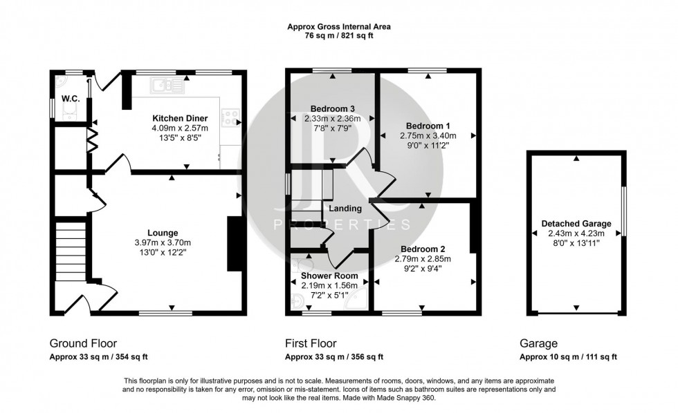Floorplan for Park View Terrace, Rugeley