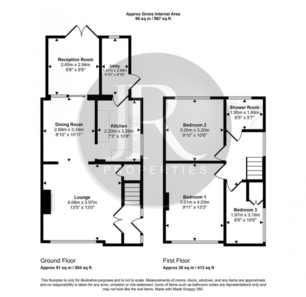 Floorplan for Toy Close, Rugeley