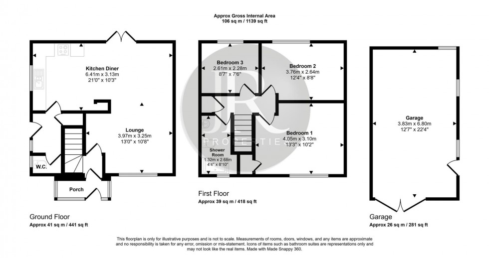 Floorplan for St. Augustines Road, Rugeley
