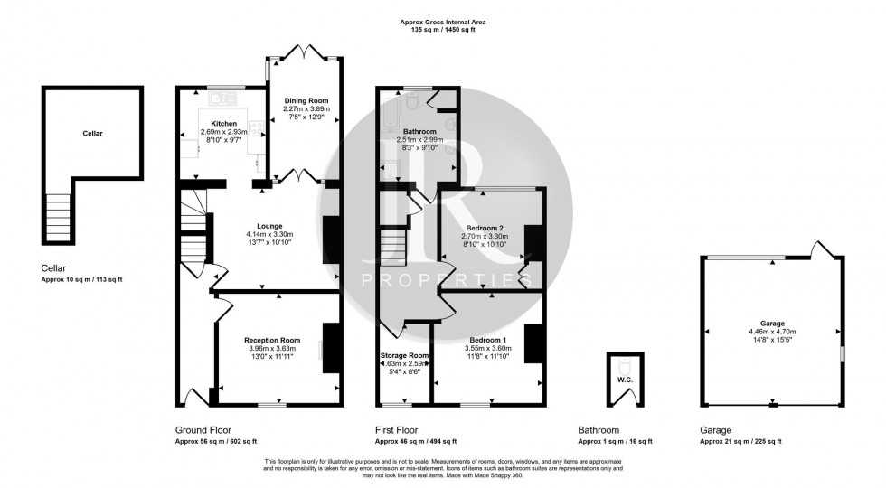 Floorplan for Talbot Street, Rugeley
