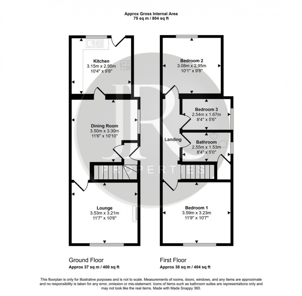 Floorplan for Arch Street, Brereton, Rugeley