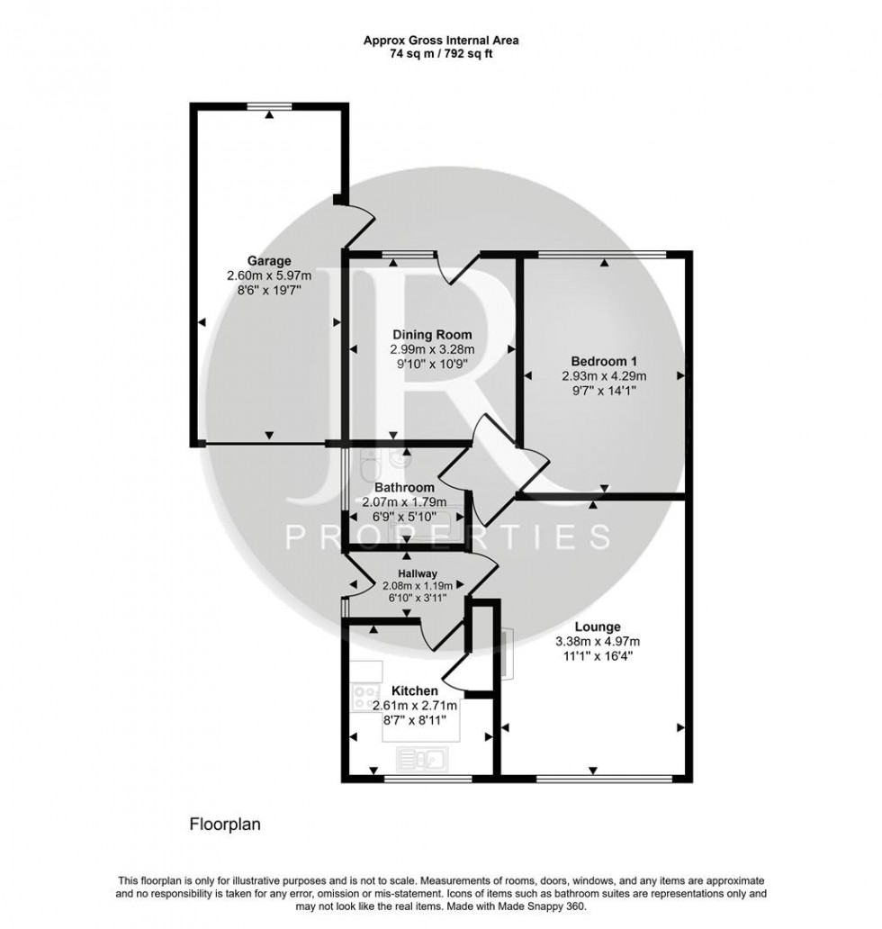 Floorplan for Edwards Close, Church Street, Rugeley