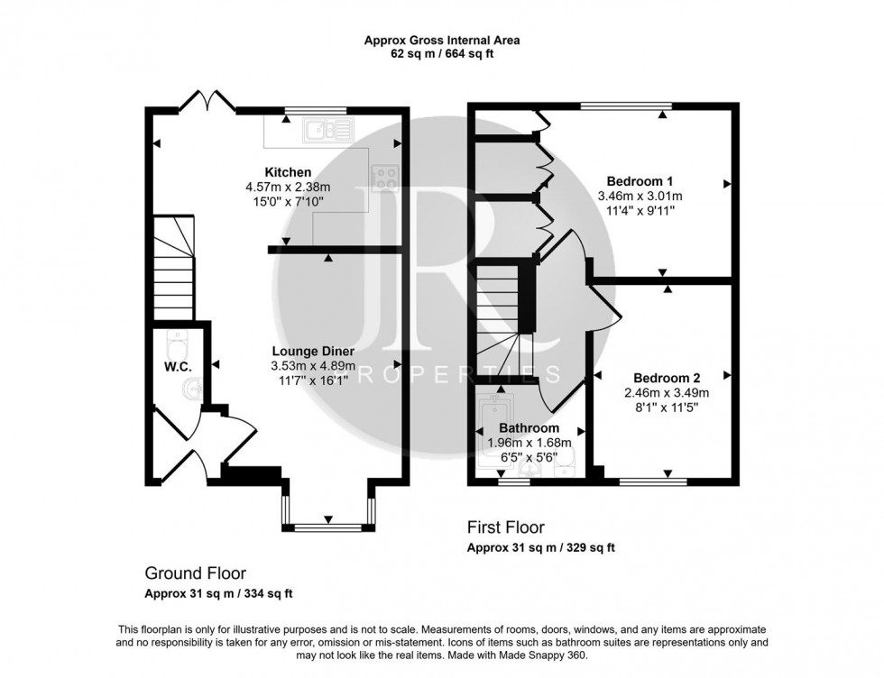 Floorplan for St Thomas Way, Hawksyard, Rugeley