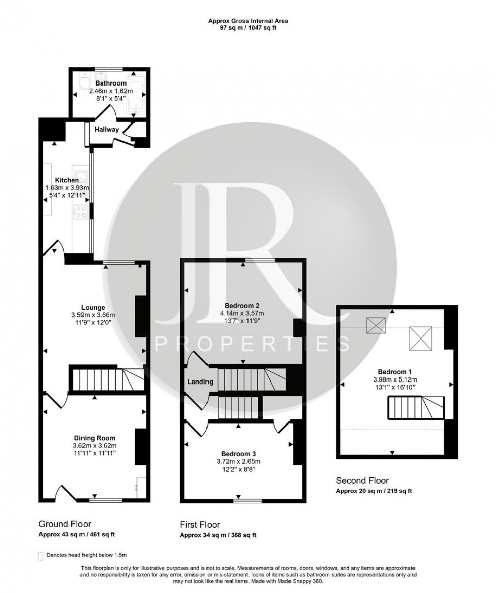 Floorplan for Arch Street, Brereton, Rugeley