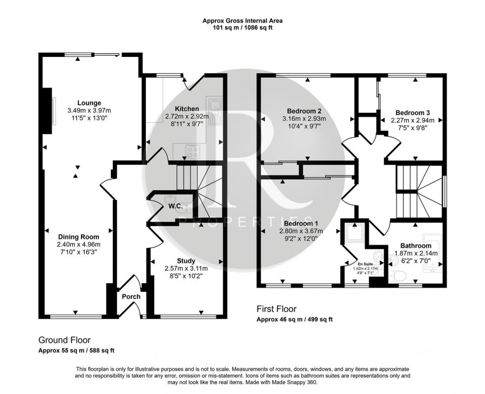 Floorplan for Elm Crescent, Hixon