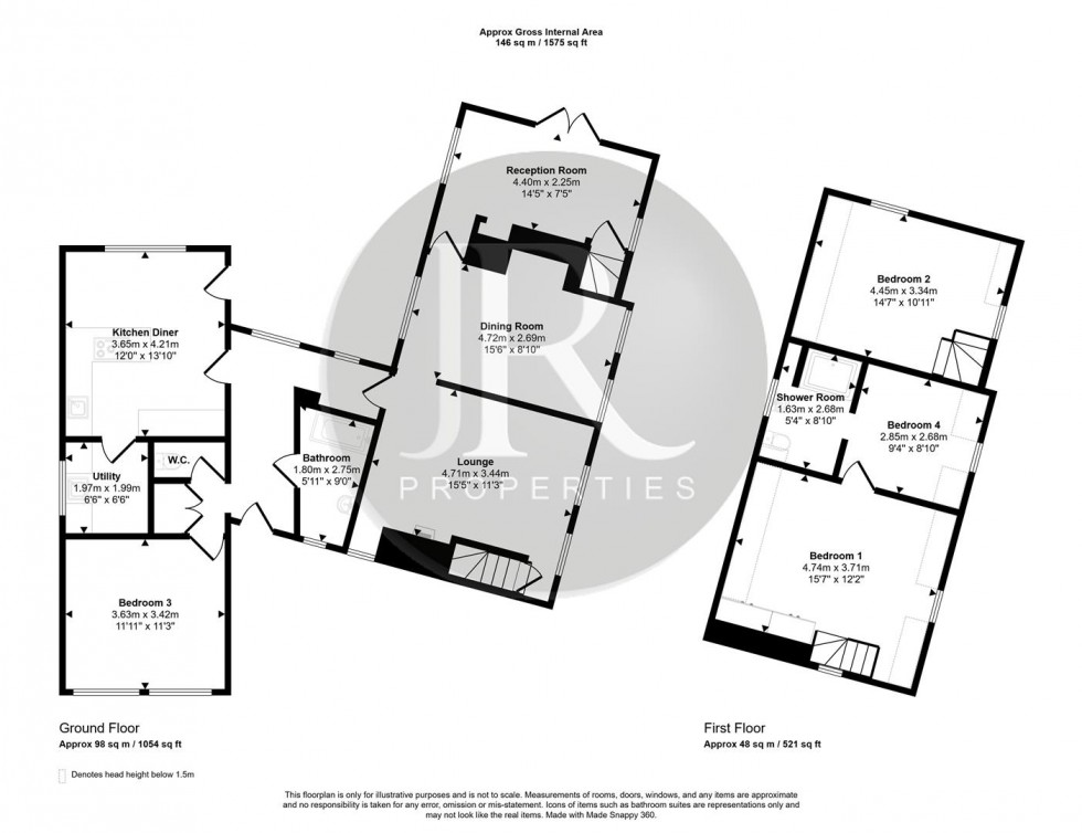 Floorplan for Butts Cottage, Great Haywood