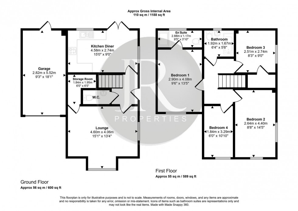 Floorplan for Priest Moor Road, Hawksyard, Rugeley