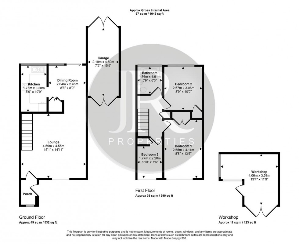 Floorplan for Deerleap Way, Rugeley