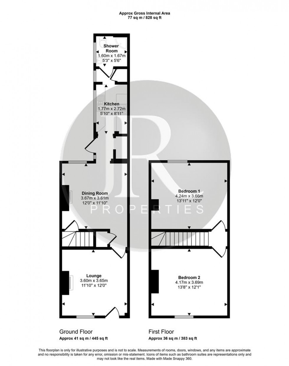Floorplan for Arch Street, Brereton, Rugeley