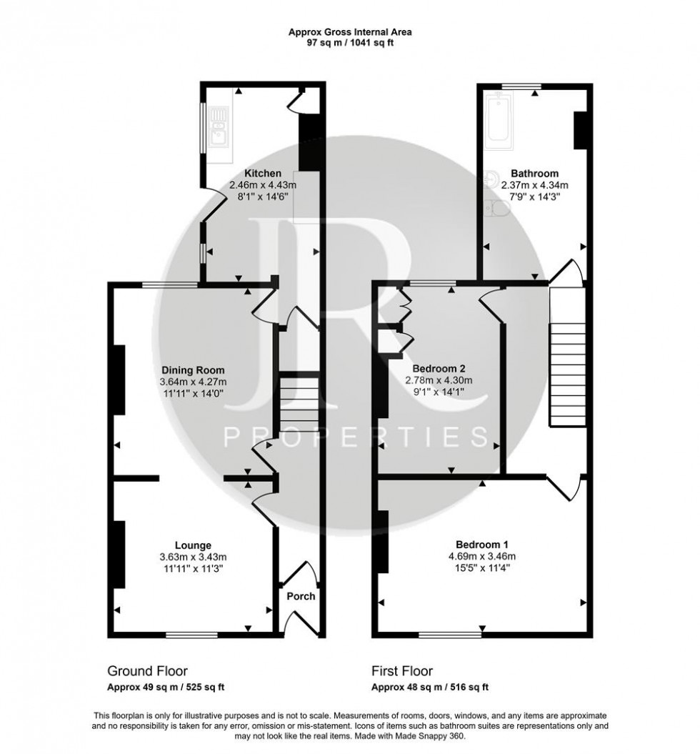 Floorplan for Ravenhill Terrace, Brereton, Rugeley